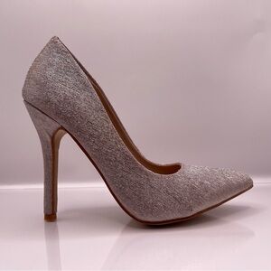 Women’s shimmering Rose gold high heel 4” inch stiletto Pumps